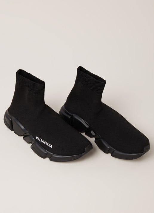 Balenciaga Speed Trainer met logo - detail 2 zwart