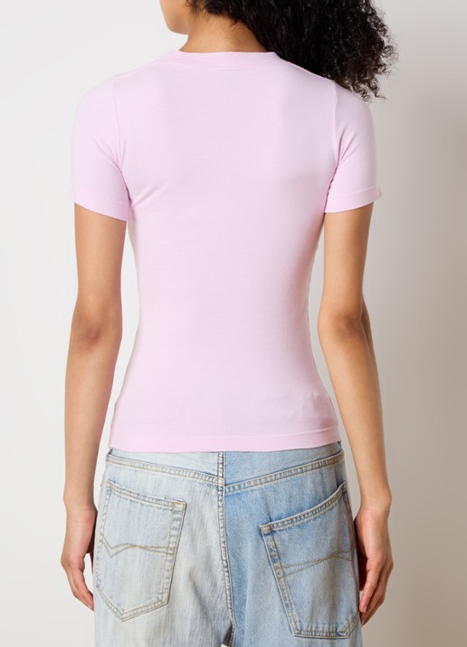 Balenciaga T-shirt met logoprint - achterkant 3 roze