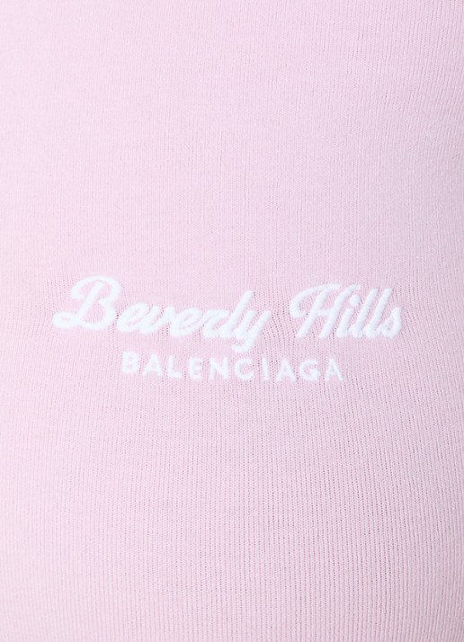 Balenciaga T-shirt met logoprint - detail 5 roze
