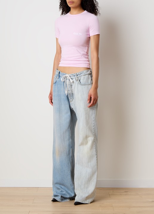 Balenciaga T-shirt met logoprint - voorkant 2 roze