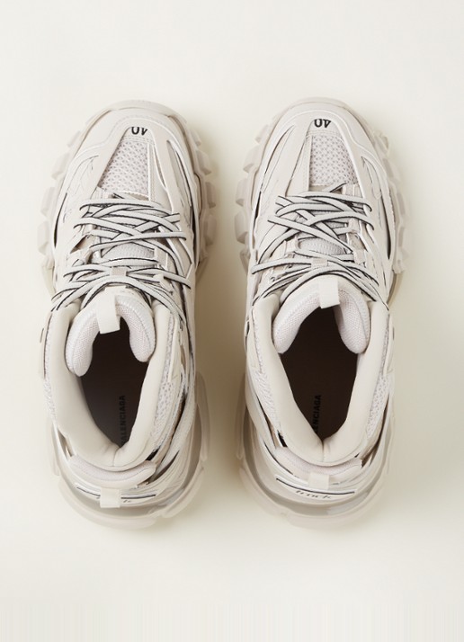 Balenciaga Track Hike sneaker met mesh details - detail 3 creme