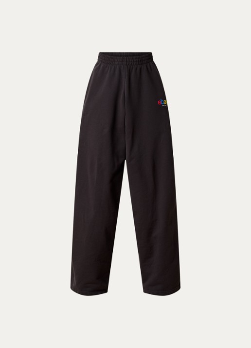 Balenciaga Wide fit joggingbroek met logo en steekzakken - voorkant zwart
