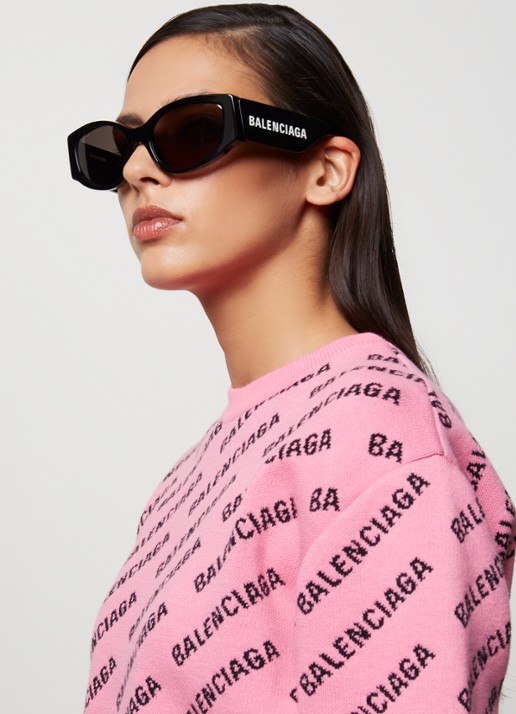 Balenciaga Zonnebril BB0258S - voorkant 5 zwart