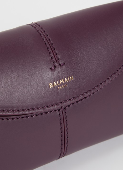 BALMAIN Baguette schoudertas van kalfsleer - detail 3 bordeauxrood