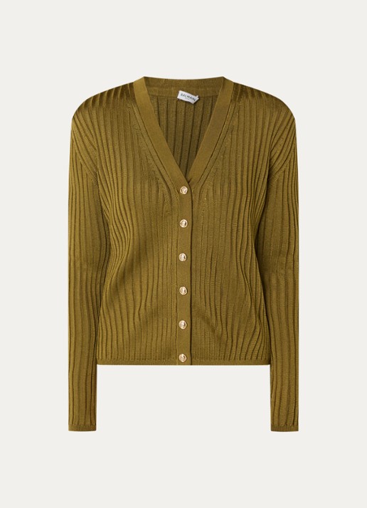 BALMAIN Grofgebreid vest met V-hals
