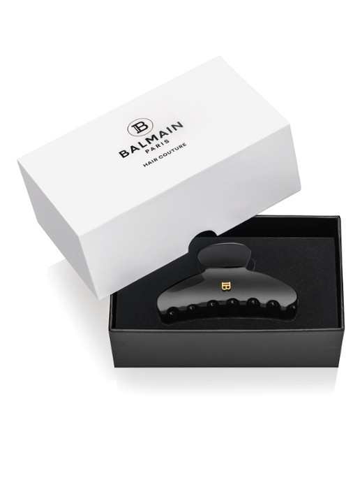 Balmain Hair Cellulose Acetate haarklem medium - voorkant 2 zwart