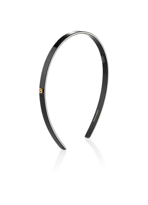 Balmain Hair Cellulose Acetate Headband - haarband - voorkant black/white small