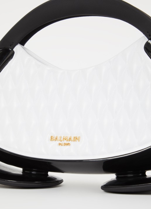 Balmain Jolie Madame M handtas van lamsleer - detail 3 wit