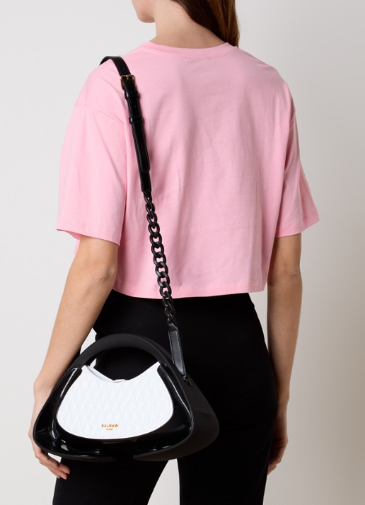 Balmain Jolie Madame M handtas van lamsleer - voorkant 6 wit