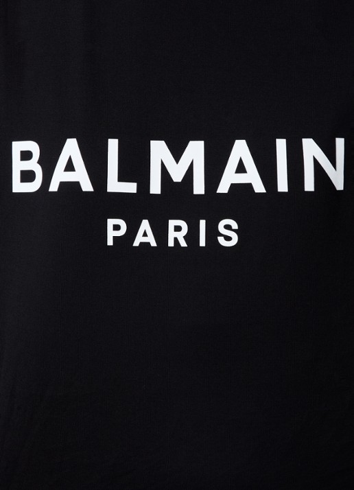 Balmain Mouwloze top met sierknopen en logoprint - detail 5 zwart