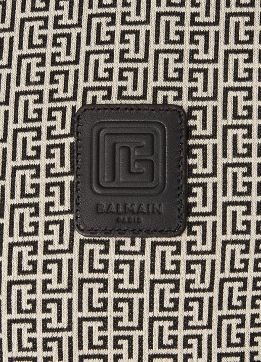 Balmain Sweatvest met logoprint - detail 3 donkerbeige