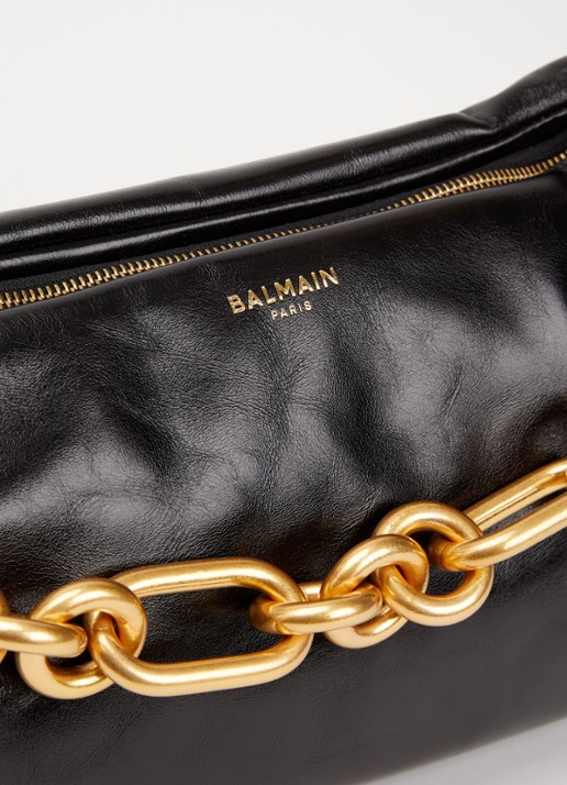 Balmain Sync schoudertas van kalfsleer - detail 7 zwart