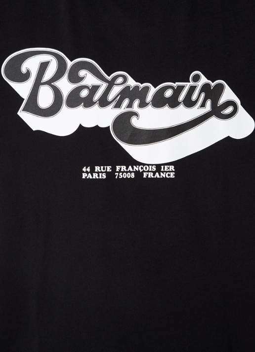 Balmain T-shirt met logoprint  - detail 4 zwart