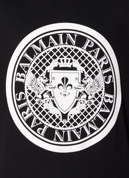 Balmain T-shirt met logoprint - detail 5 zwart