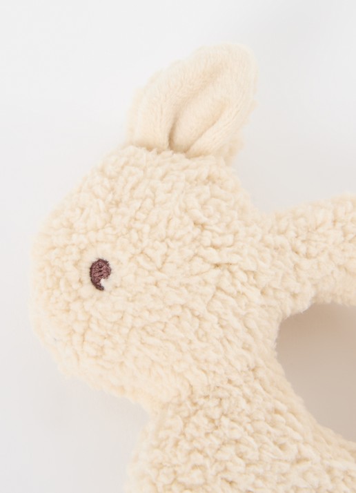 BamBam Konijn rammelaar 14 cm - voorkant 2 beige