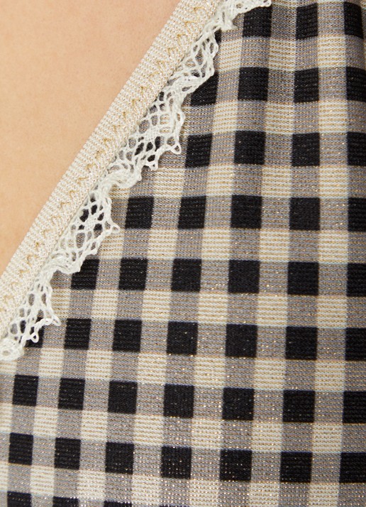Banana Moon Bokaokyma Adela bikiniset met ruitdessin - detail 3 beige