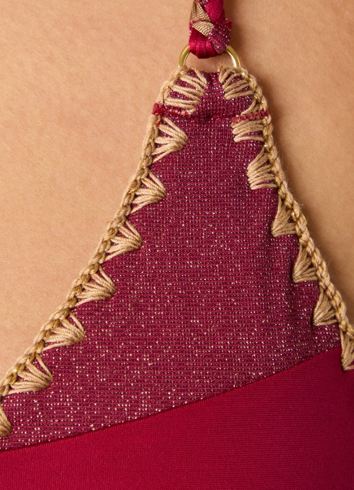 Banana Moon Bosco Nazca triangel bikinitop met uitneembare vulling - detail 3 rood
