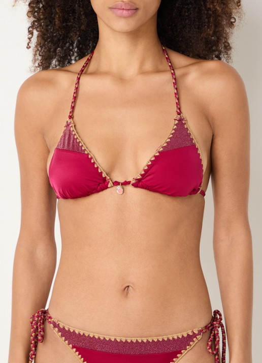 Banana Moon Bosco Nazca triangel bikinitop met uitneembare vulling - voorkant 5 rood