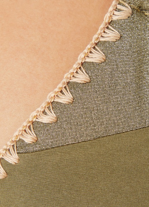 Banana Moon Bosco Nazca triangel bikinitop met uitneembare vulling - detail 2 bronsgroen
