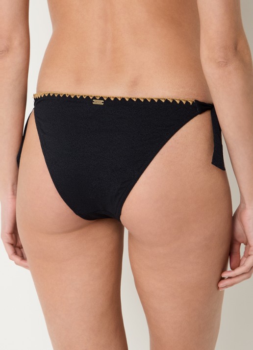 Banana Moon Dimka Sanrafe bikinislip met geknoopt detail - achterkant 3 zwart
