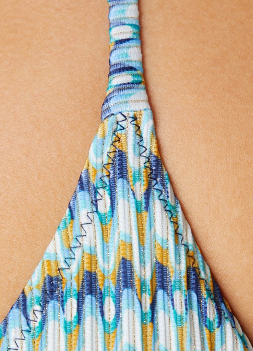 Banana Moon Jotrao triangel bikinitop met print - detail 4 blauw