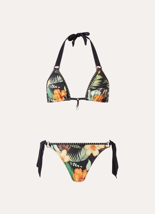 Banana Moon Likosima Nightwater bikiniset met print - voorkant 3 zwart