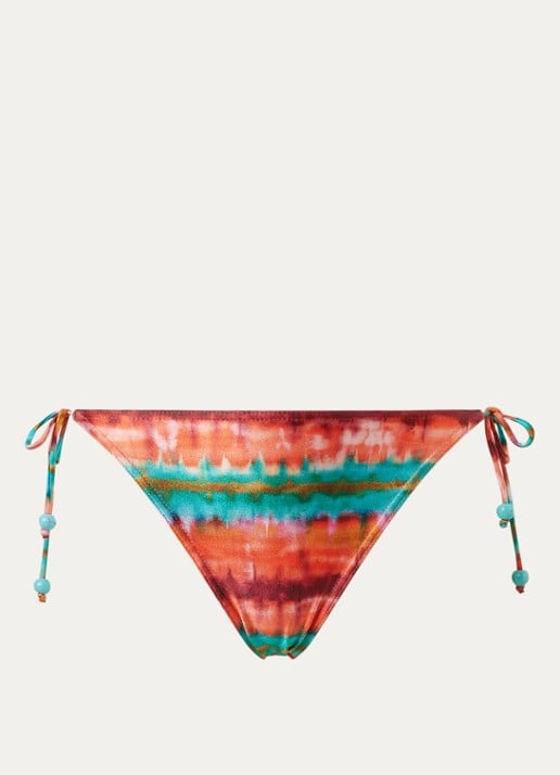Banana Moon Massa brazilian bikinislip met print - voorkant 3 koraal