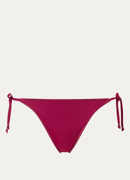 Banana Moon Massa Flashsun bikinislip met lurex - voorkant bordeauxrood