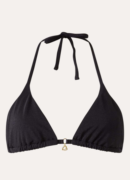 Banana Moon Rico Light triangel bikinitop met lurex - voorkant 4 zwart