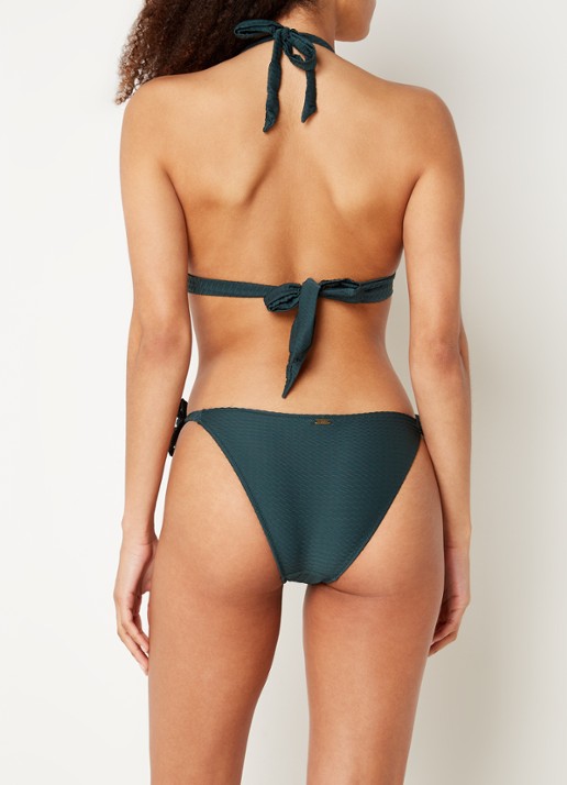 Banana Moon Romeo Dasia bikinislip met structuur - achterkant donkergroen