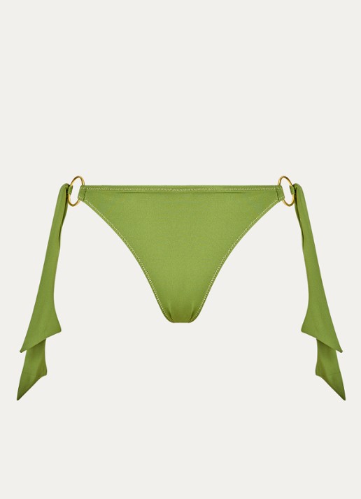 Banana Moon Takia bikinislip met lurex - voorkant legergroen
