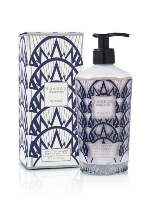 Baobab Collection Manhattan body- & handlotion 350 ml  - voorkant 2 blauw