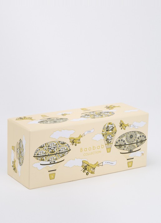 Baobab Collection Trio Travel Limited Christmas Edition geurkaars 80 gram set van 3 - voorkant 2 goud