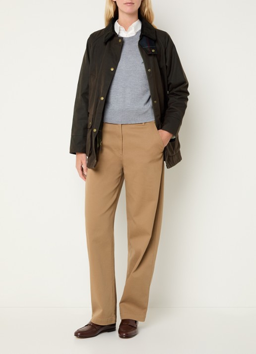 Barbour Acorn parka met steekzakken - voorkant 4 paars