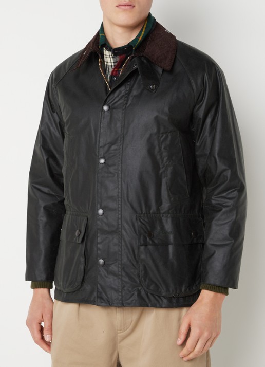 Barbour Bedale jack met opgestikte zakken en kraag van corduroy