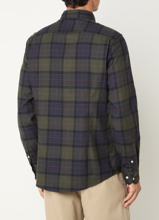 Barbour Fortrose regular fit overhemd met ruitdessin - achterkant 2 donkergroen