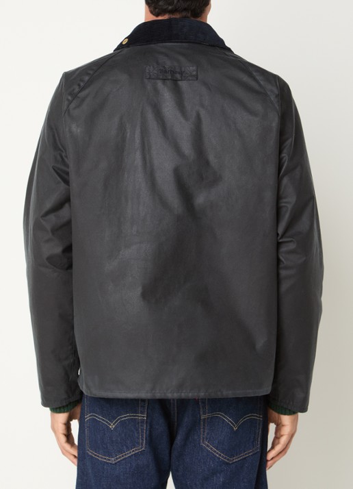 Barbour Icons barn jack met steekzakken - achterkant 4 donkerblauw