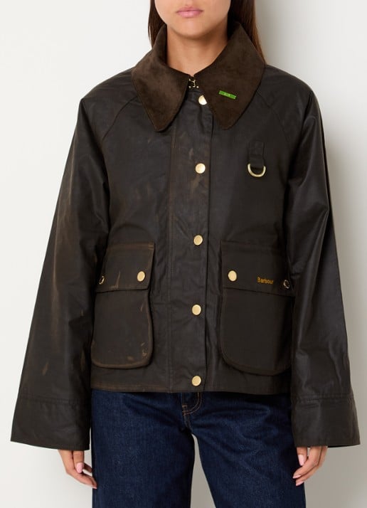 Barbour Icons Modern Spey A-lijn barn jack met klepzakken