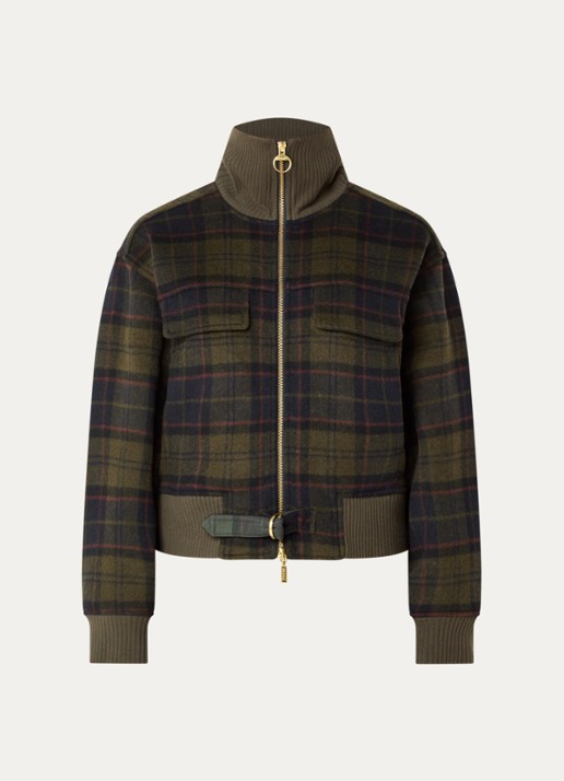 Barbour Jack met ruitdessin - voorkant donkergroen