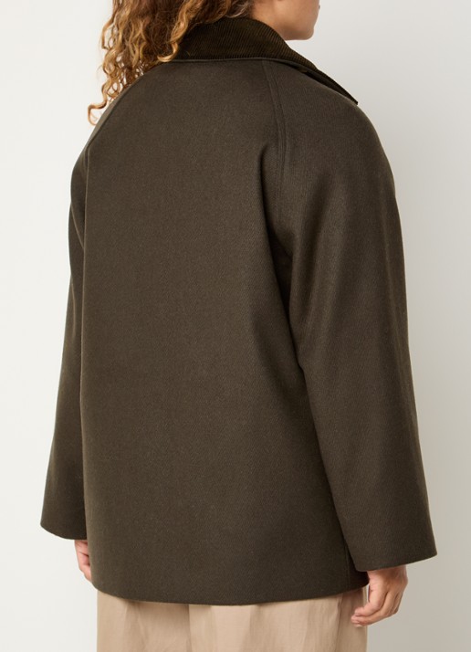 Barbour Mantel met klepzakken - achterkant 2 olijfgroen