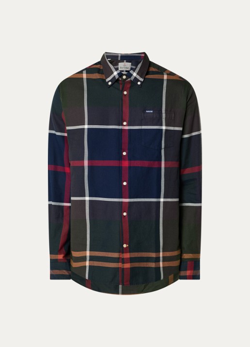 Barbour Overhemd met ruitdessin - voorkant 3 groen