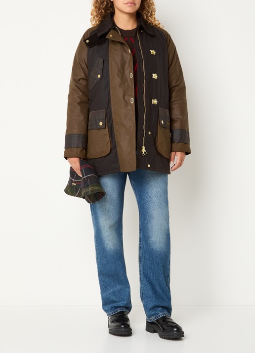Barbour Parka met klepzakken - voorkant 2 bruin