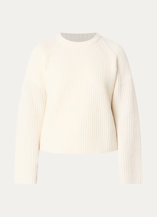 Barbour Renata grofgebreide trui - voorkant beige