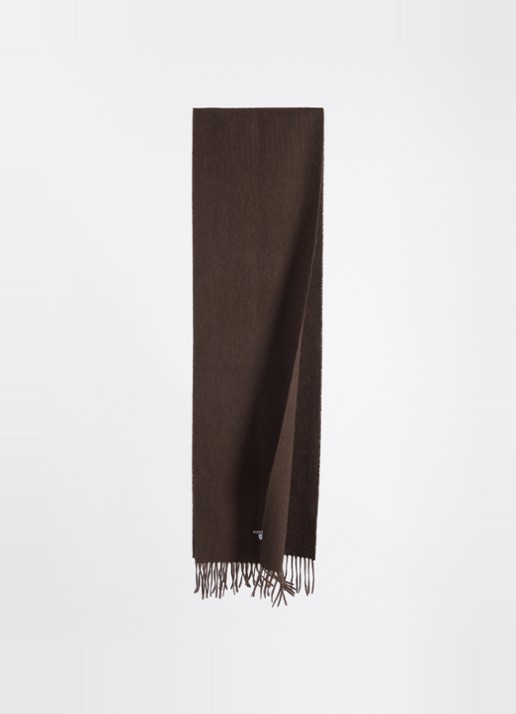 Barbour Sjaal van lamswol 25 x 180 cm  - detail bruin
