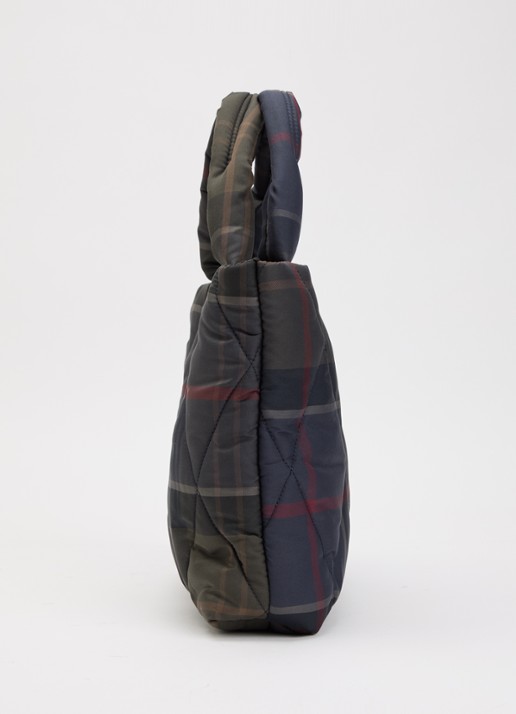 Barbour Tartan Arlene handtas met ruitdessin  - detail 2 donkergroen