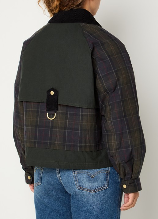 Barbour Truro jack met ruitdessin - achterkant 4 donkerblauw