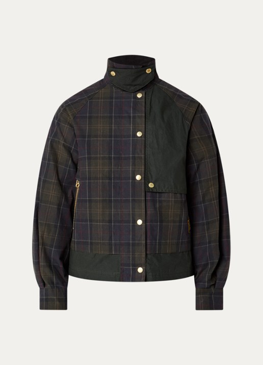 Barbour Truro jack met ruitdessin - voorkant donkerblauw