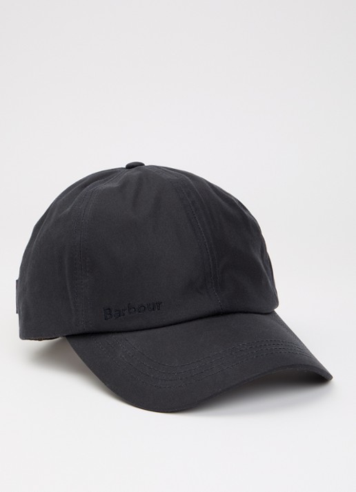 Barbour Wax pet met logoborduring - voorkant donkerblauw