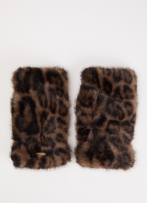 Barts Britamu handschoenen van imitatiebond  - voorkant bruin