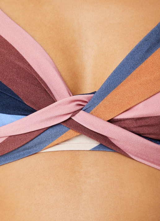Barts Corangs bandeau bikinitop met streepprint - detail 6 roze
